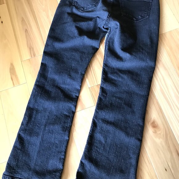 Upcycled Patchwork Jeans, Size 12: Black Grunge Hippie Pants, Tattered Patches - Picture 11 of 12